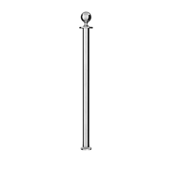 Montour Line Stanchion Post and Rope Fixed Base Pol.Steel Post Ball Top CXF-PS-BA